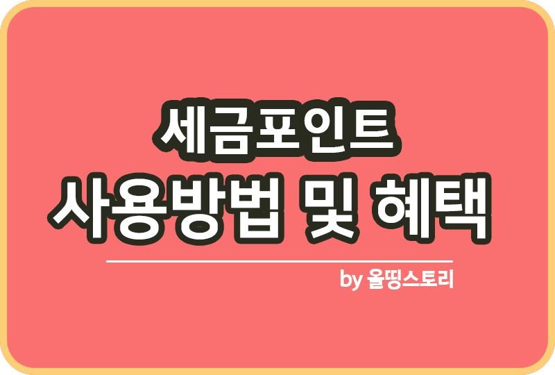 세금포인트 사용방법 혜택 홈택스 손택스_썸네일