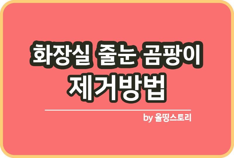 화장실 줄눈 벽 곰팡이 제거하는 방법_썸네일