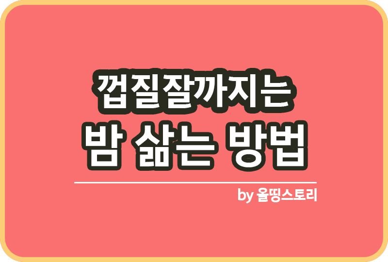 밤 삶는방법 찌는방법 햇밤보관방법 가을간식추천_썸네일