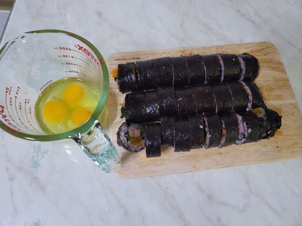 김밥전 남은 김밥요리 만드는방법 간단요리_1