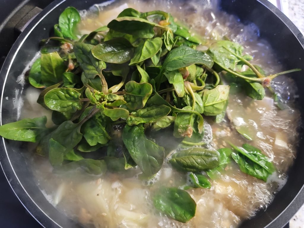 시금치된장국 시금치요리 간단국 만드는 방법_5
