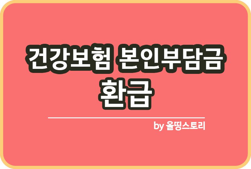 건강보험 본인부담금 환급 신청방법 조회방법_썸네일